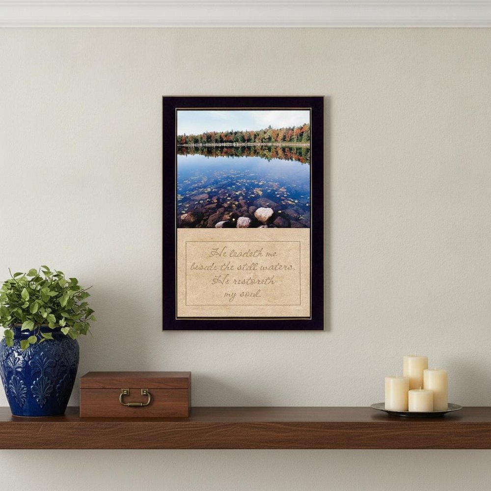 Still Waters Black Framed Print Wall Art