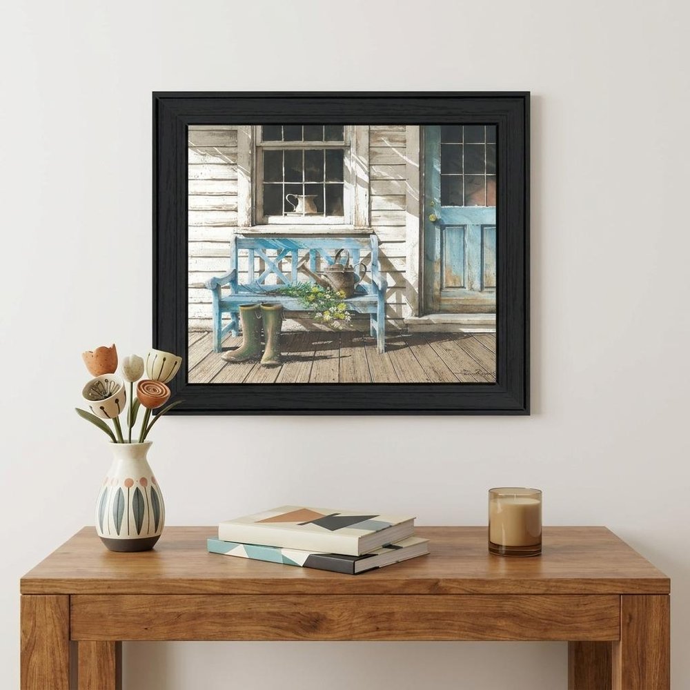 Cheerful Chores Black Framed Wall Art