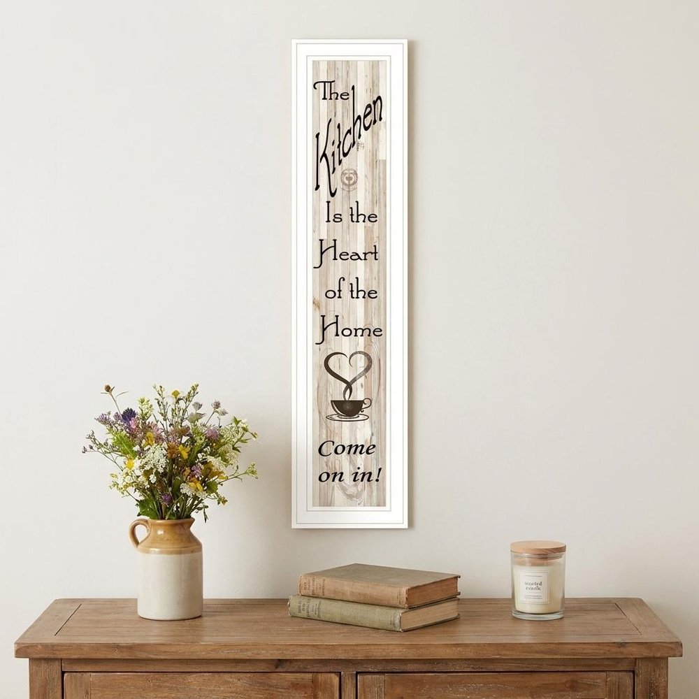 Kitchen is the Heart of the Home 15 White Framed Wall Art