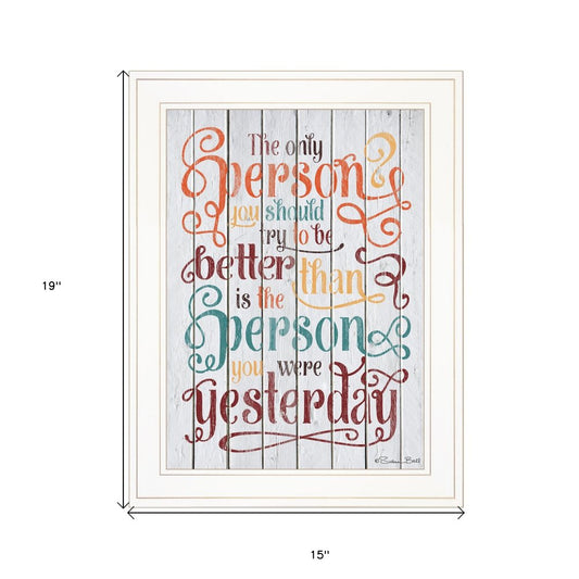 The Only Person 2 White Framed Print Wall Art