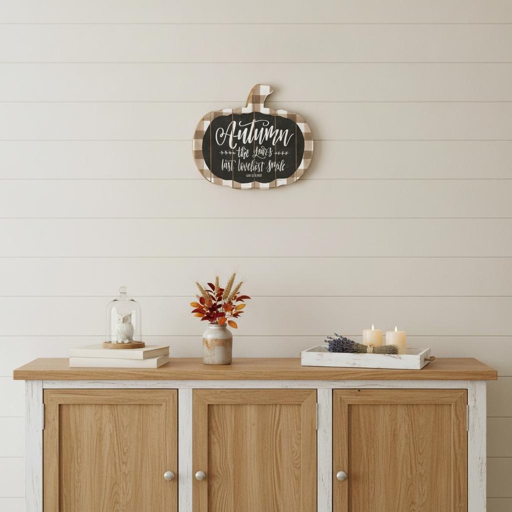 Autumn The Years Last Loveliest Smile Pumpkin Shape Wall Art