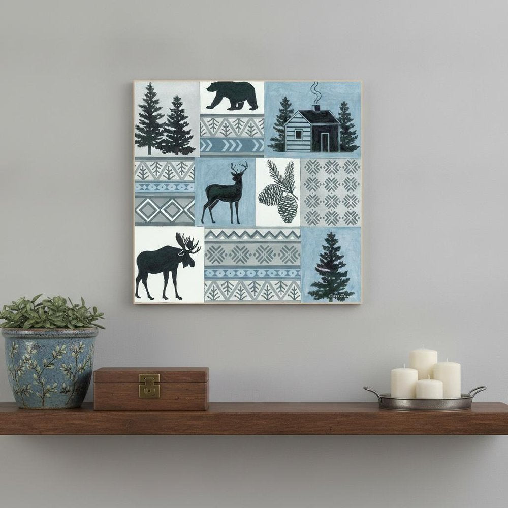 Cabin in the Woods 1 Black Framed Print Wall Art