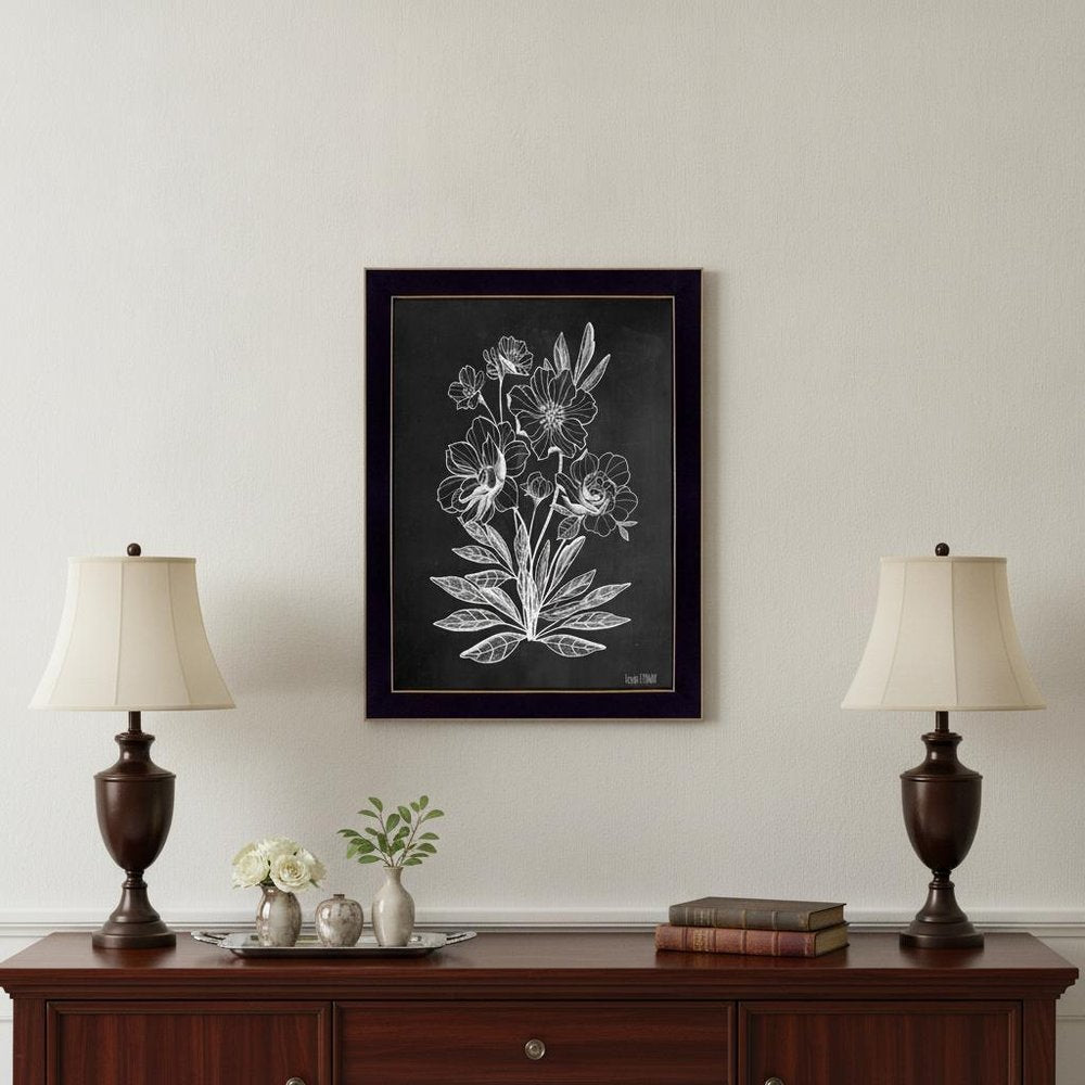 Vintage Chalkboard 1 Black Framed Print Wall Art