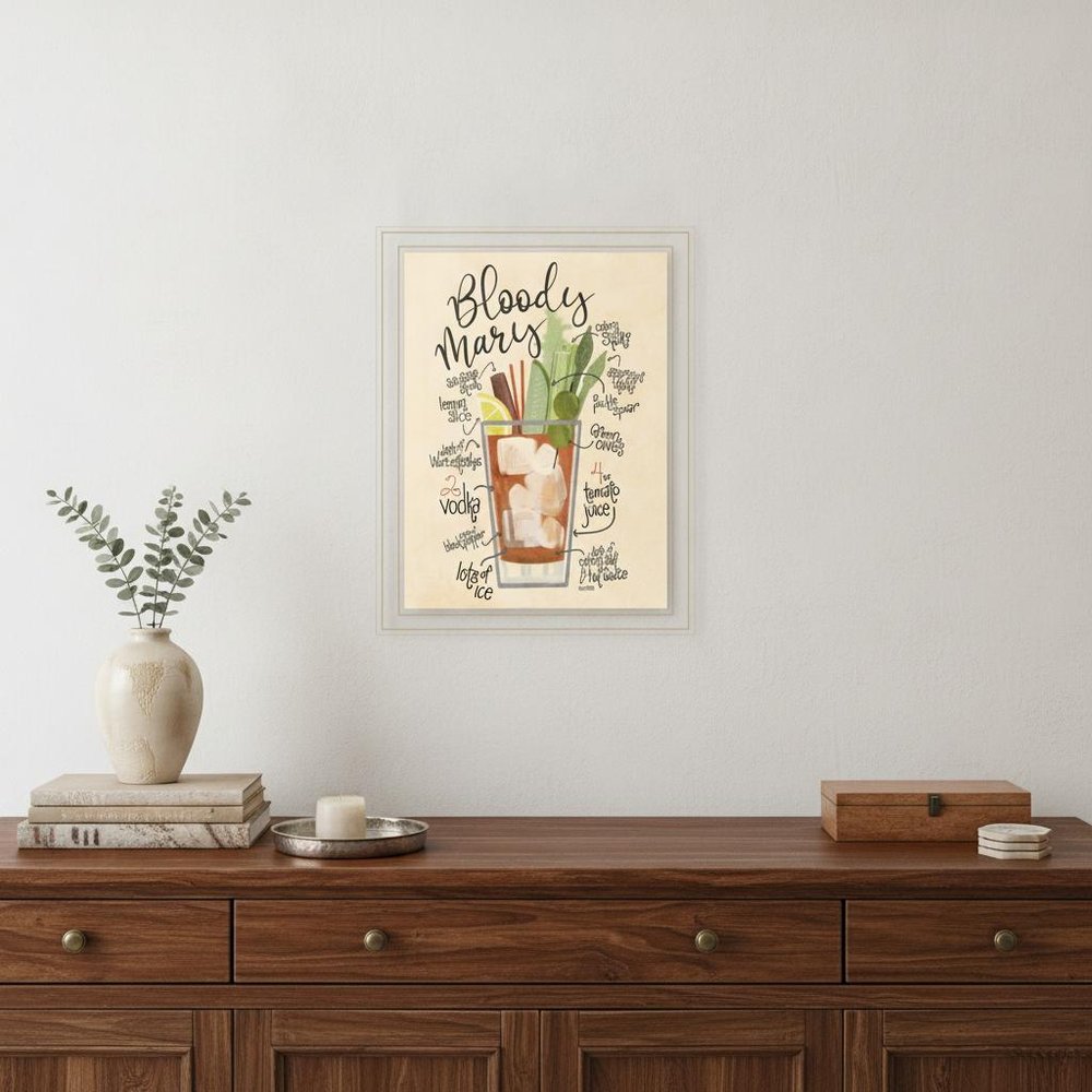 Bloody Mary 2 White Framed Print Wall Art
