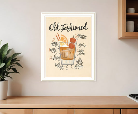 Old Fashioned 2 White Framed Print Wall Art