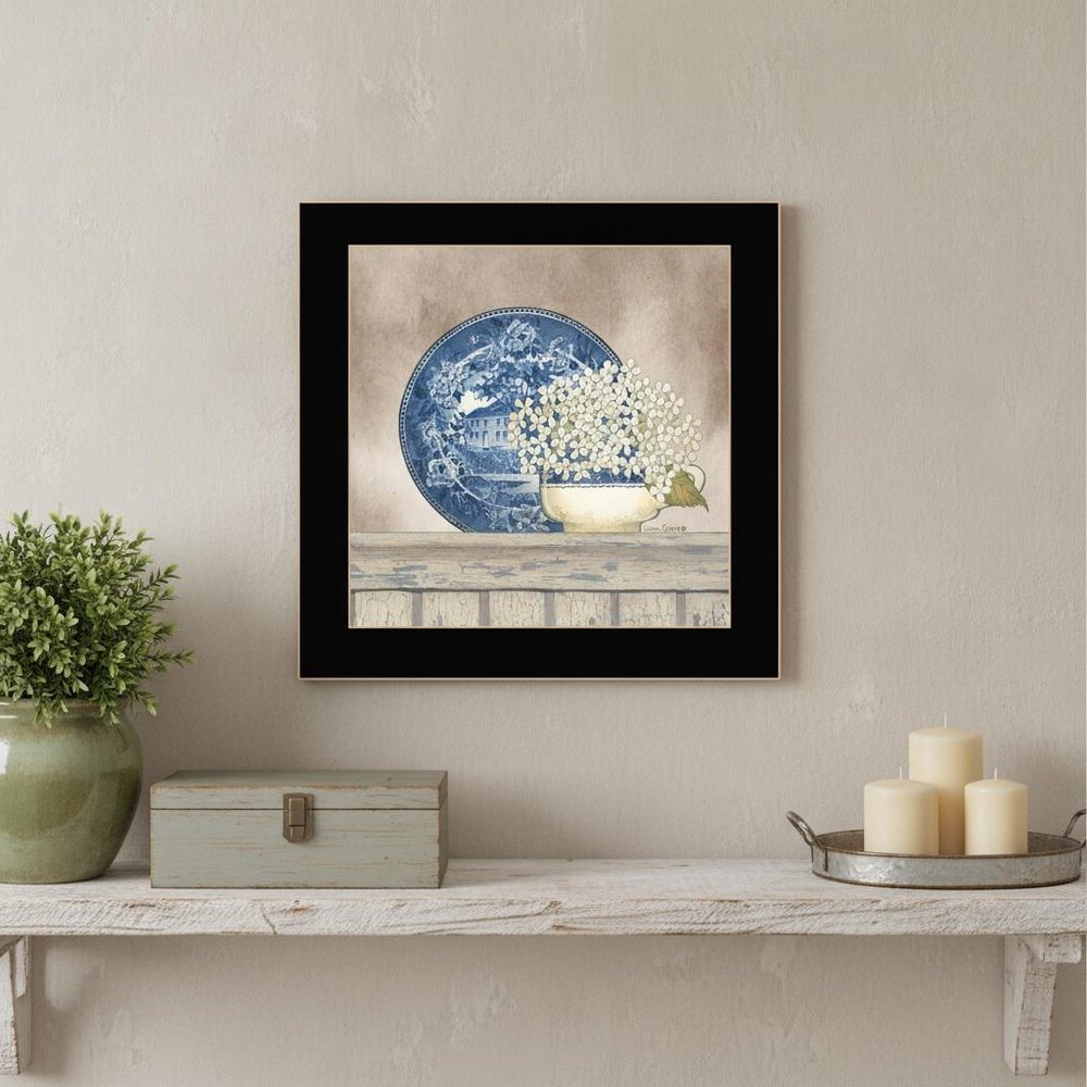 Farmhouse Blues I 1 Black Framed Print Wall Art