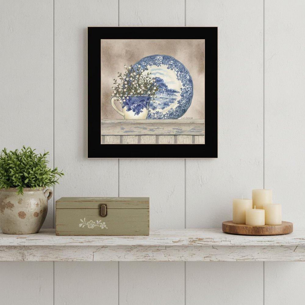 Farmhouse Blues II 1 Black Framed Print Wall Art