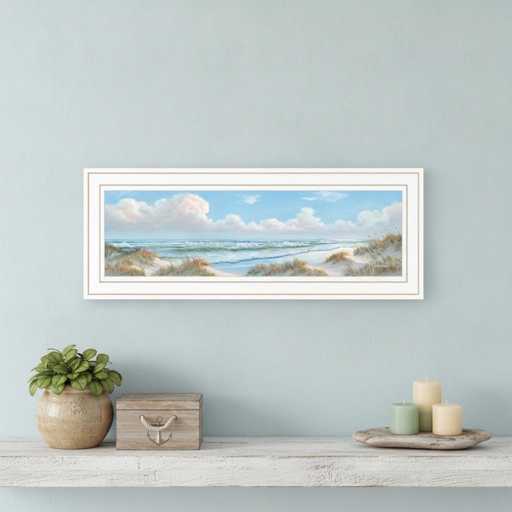 Seascape I 3 White Framed Print Wall Art