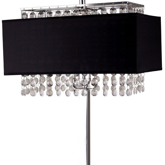 28" Silver Bedside Lamp With Shade