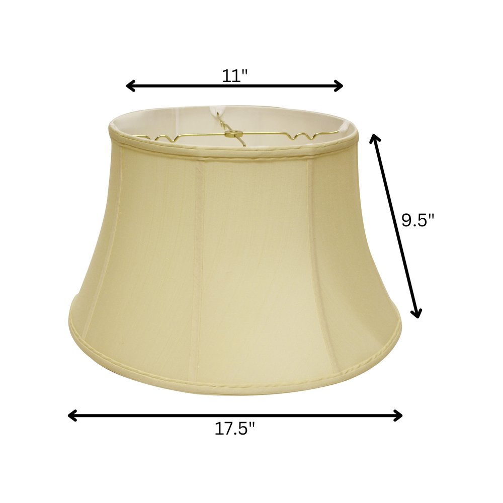 Antiqued White Monay Shantung Silk Drum Lamp Shade