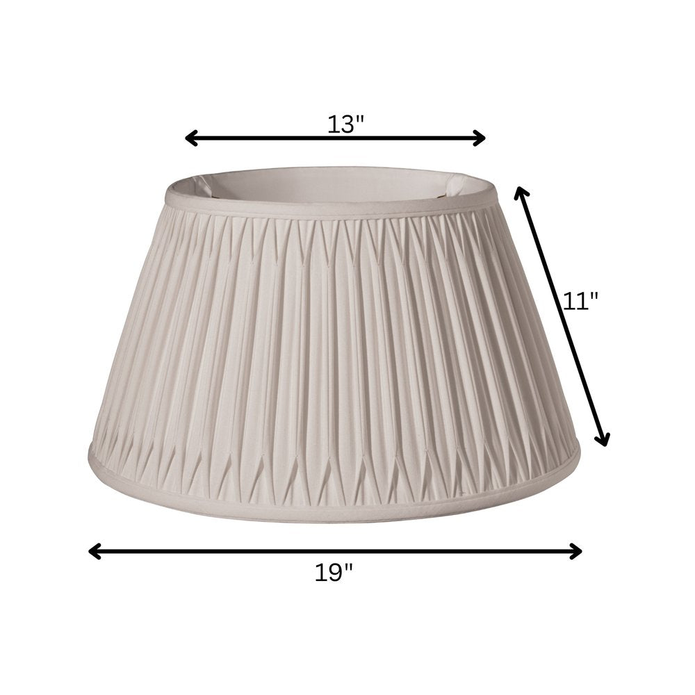 19" Ivory Drum Monay Shantung Lampshade