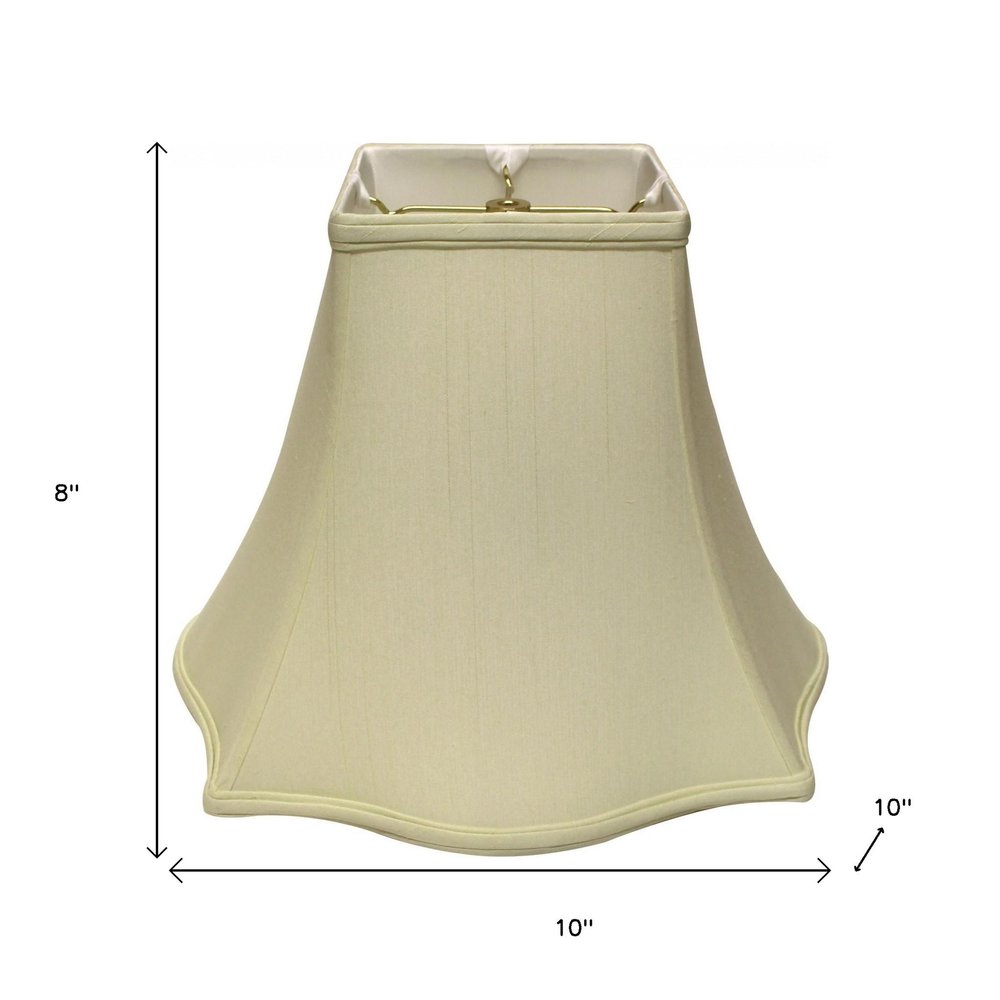 Ivory Monay Shantung Silk Square Lamp Shade