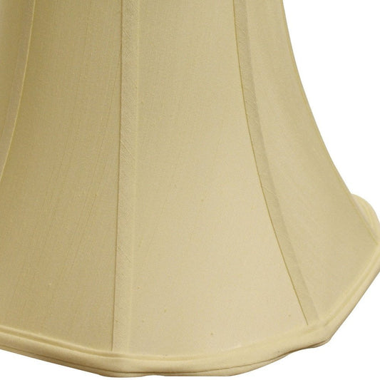 Antiqued White Monay Shantung Silk Bell Lamp Shade