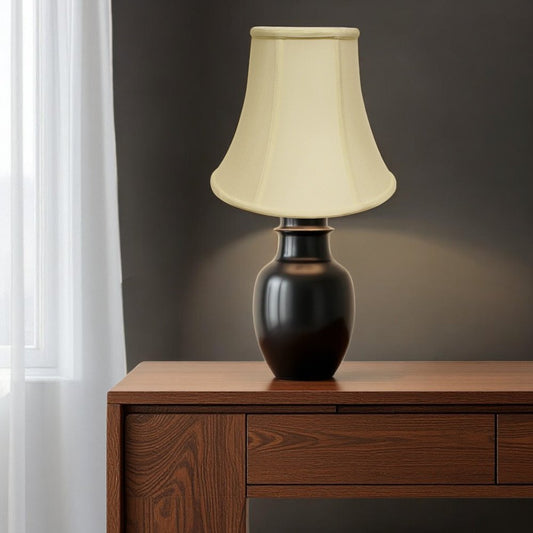 Ivory Monay Shantung Silk Bell Lamp Shade