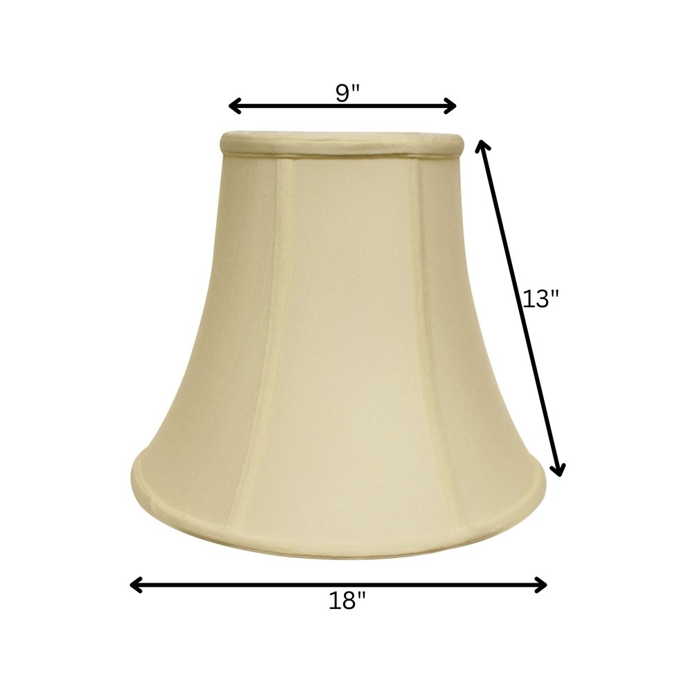18" Ivory Premium Bell Monay Shantung Lampshade
