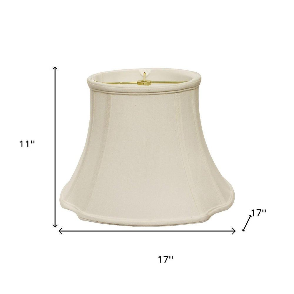 Cream Monay Shantung Silk Oval 17 Bottom