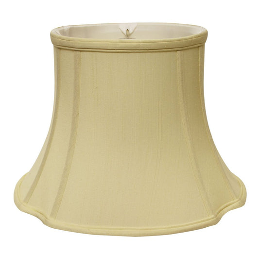 Antiqued White Monay Shantung Silk Oval Lamp Shade