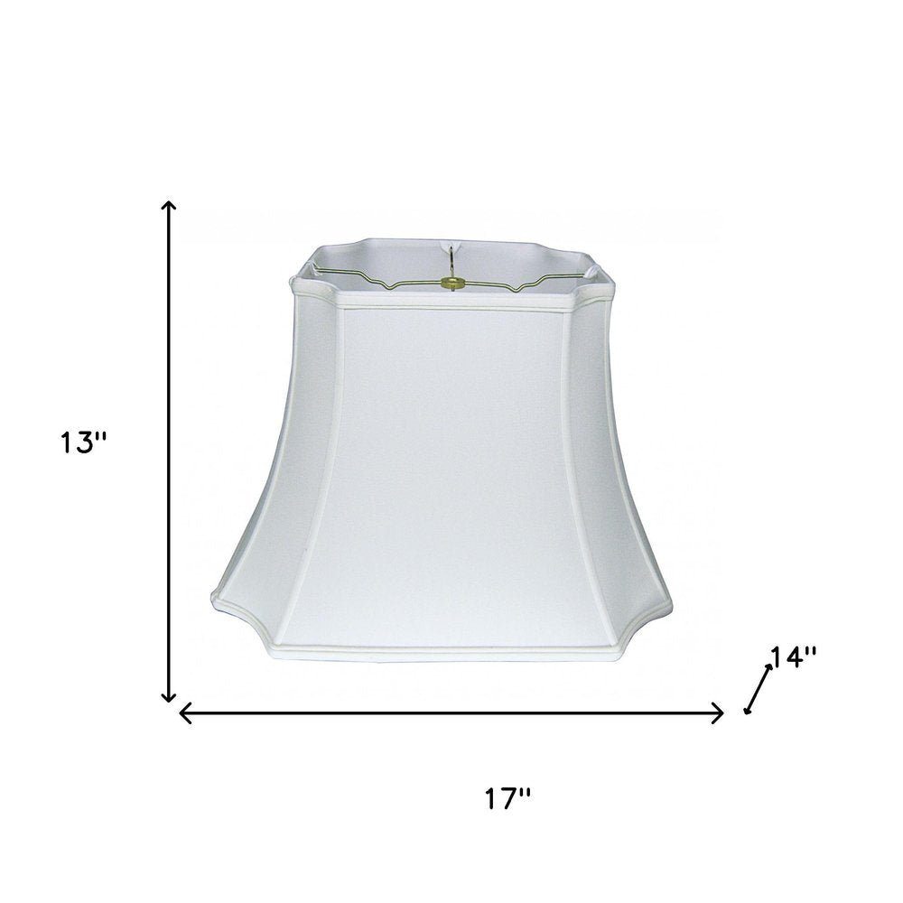 17" Snow Inverted Rectangle Shantung Lampshade