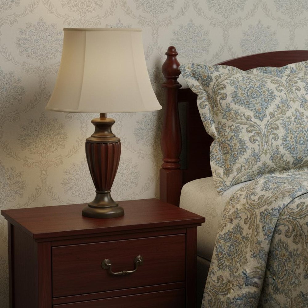 Champagne Pongee Silk Bell Lamp Shade