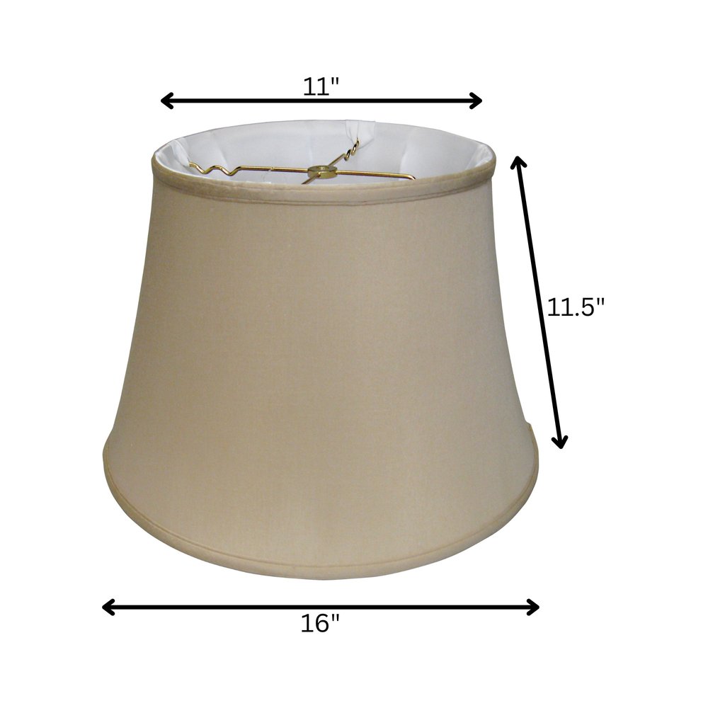 Brown Pongee Silk Bell Lamp Shade