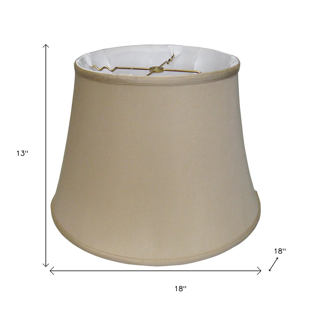 Brown Pongee Silk Bell Lamp Shade