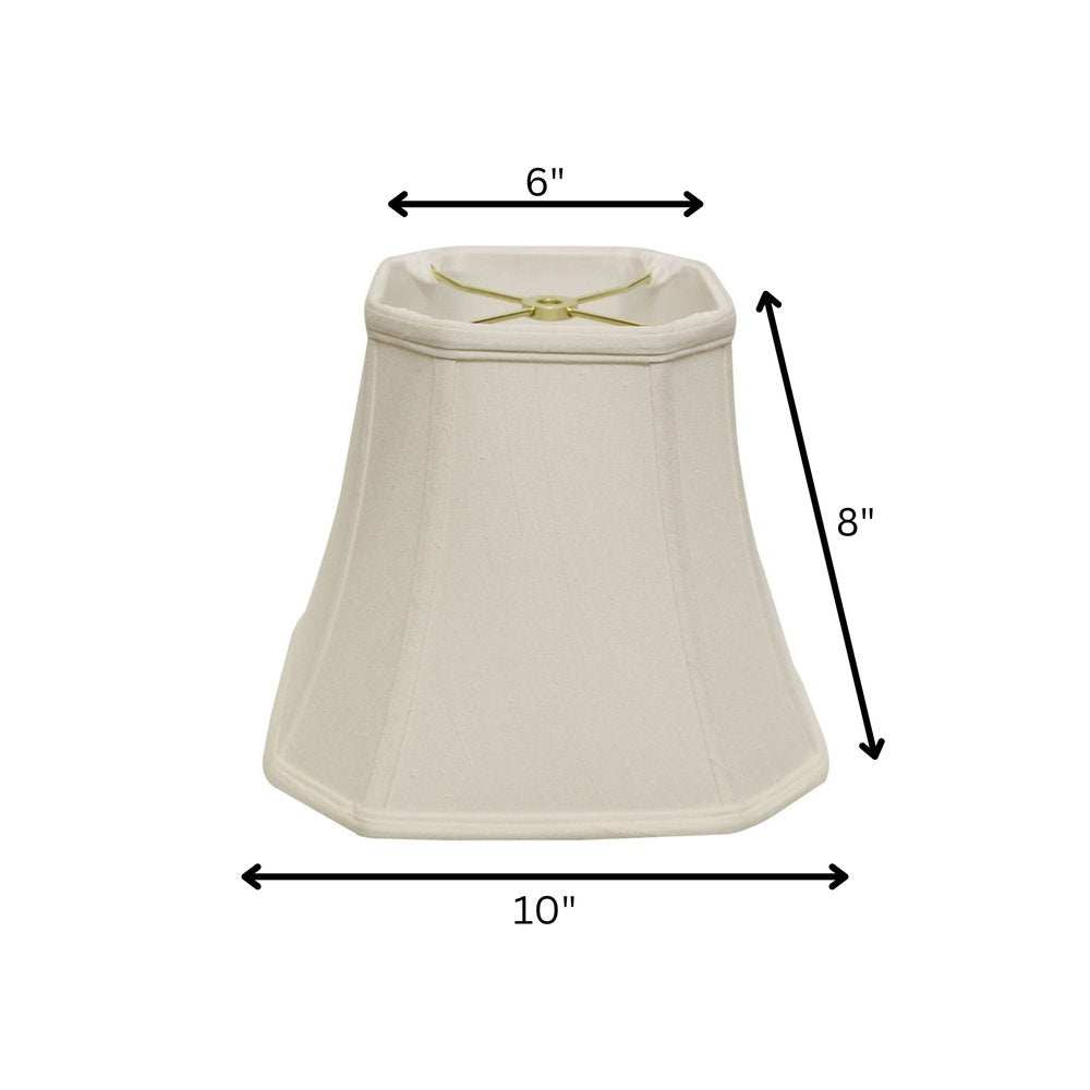 White Monay Shantung Silk Square Lamp Shade