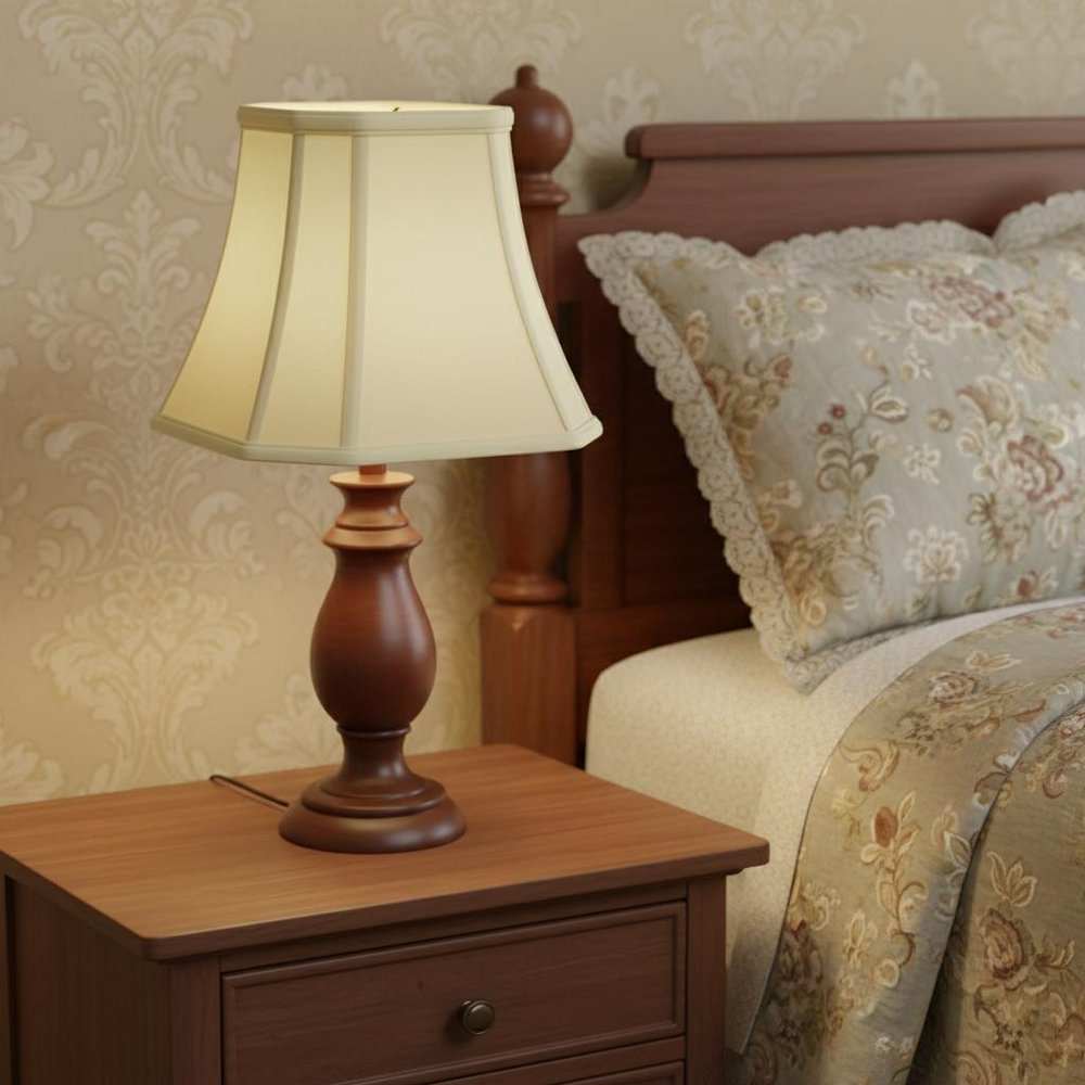 Ivory Monay Shantung Silk Square Lamp Shade