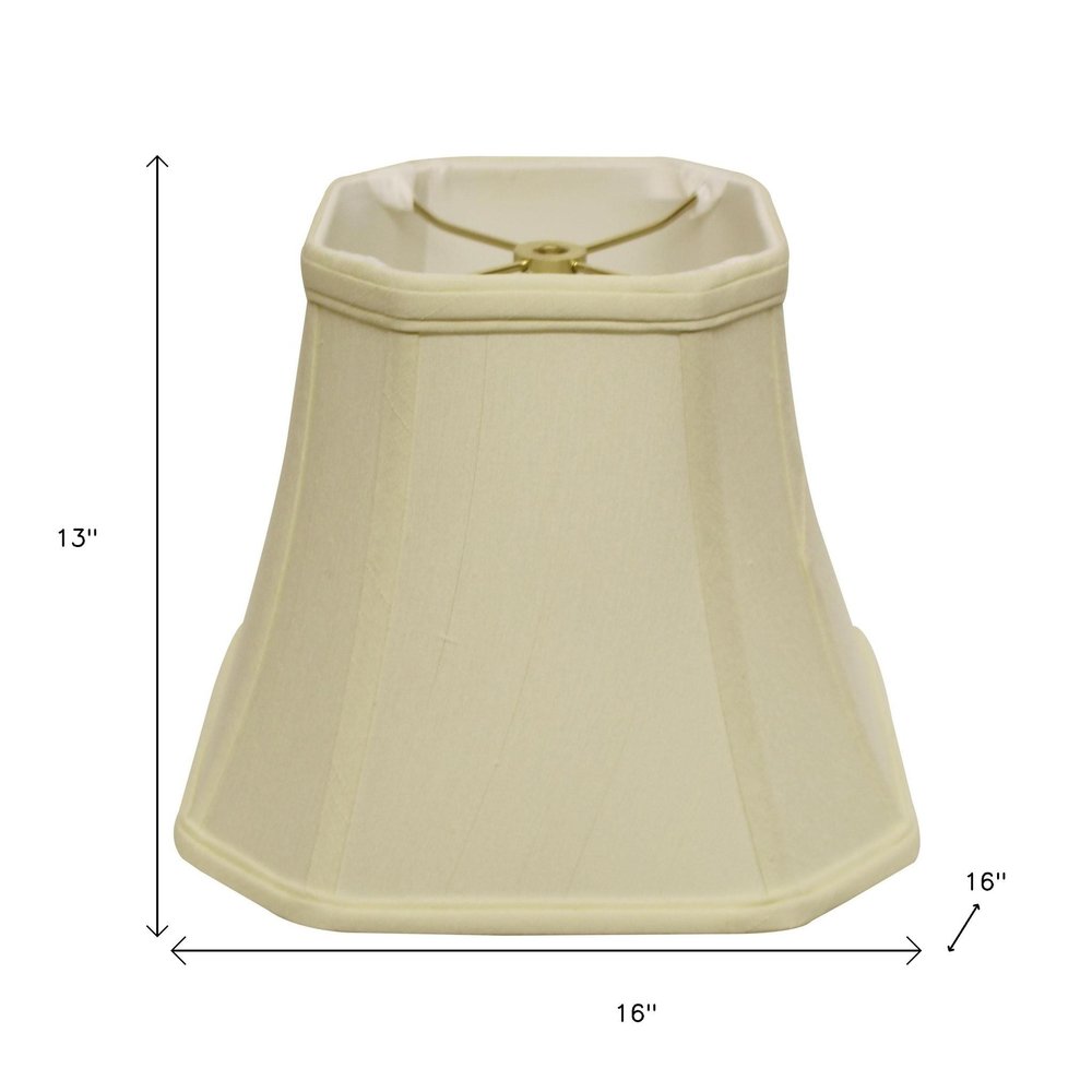 Ivory Monay Shantung Silk Square Lamp Shade