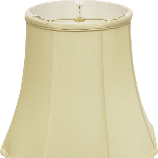 Antiqued White Monay Shantung Silk Bell Lamp Shade