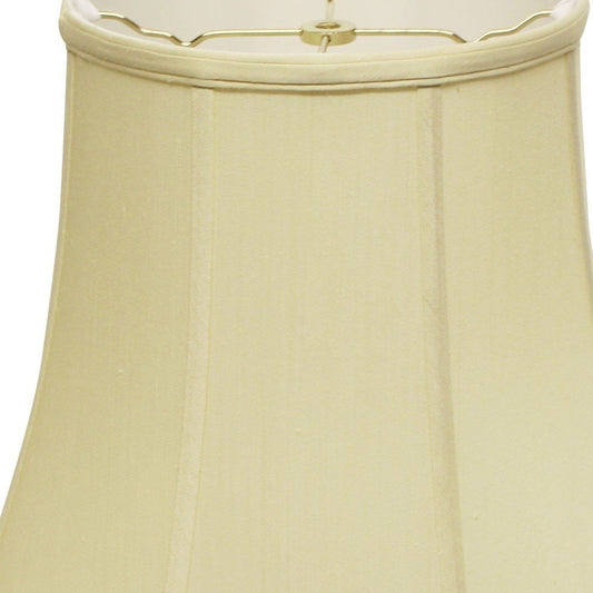 Antiqued White Monay Shantung Silk Bell Lamp Shade