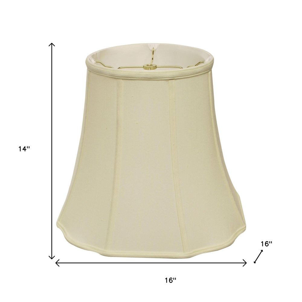 Ivory Monay Shantung Silk Bell Lamp Shade
