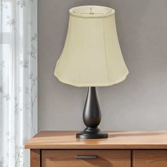 Ivory Monay Shantung Silk Bell Lamp Shade