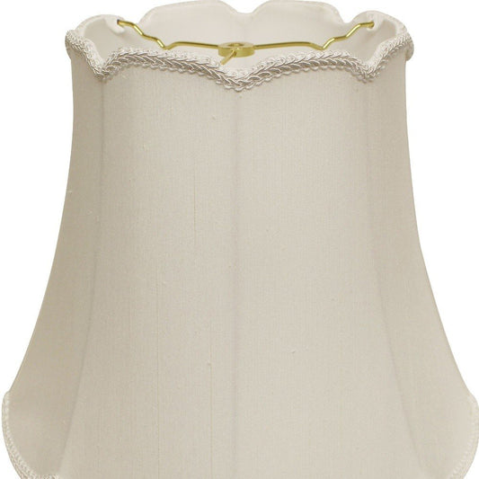 White Monay Shantung Silk Empire Lamp Shade