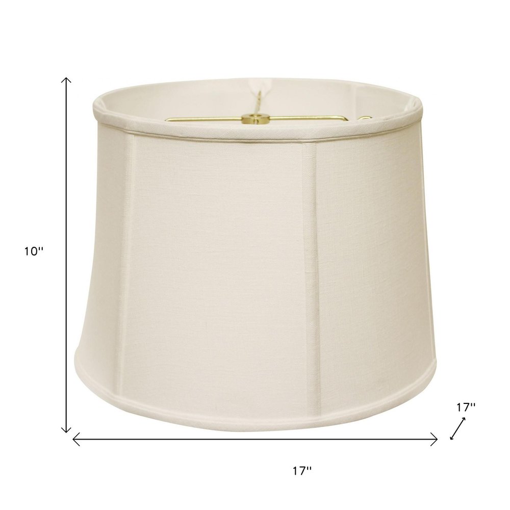 White Linen Drum Lamp Shade