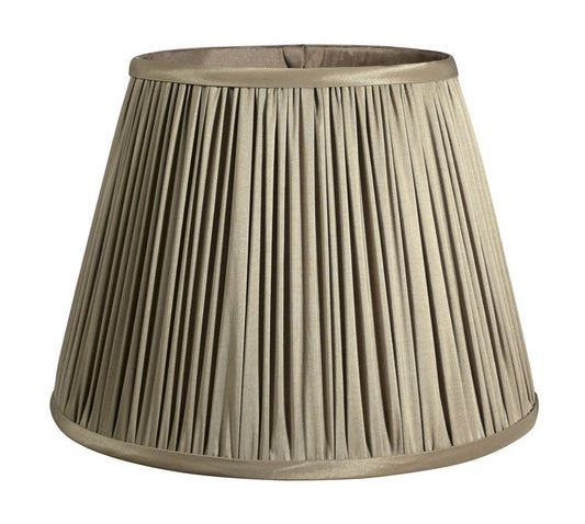 16" Ash Slanted Pleated Tafetta Lampshade