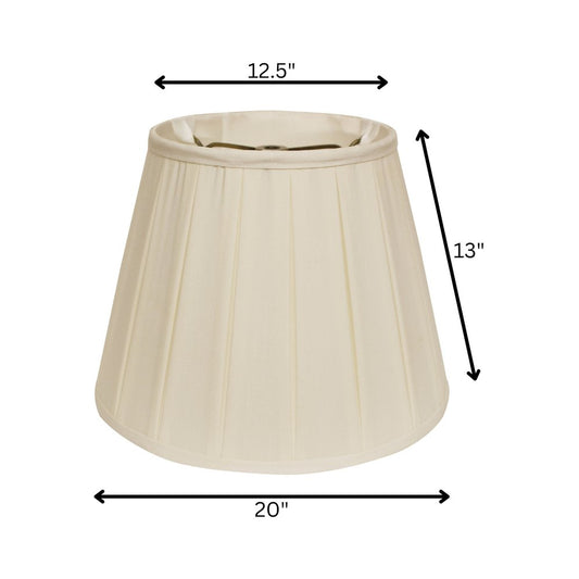 20" Ivory Slanted English Box Shantung Lampshade