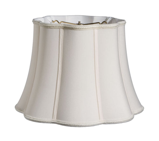 14" Cream Melon Scallop Shantung Lampshade