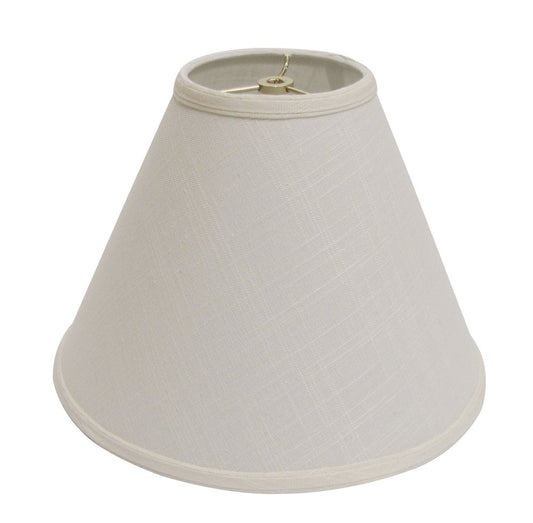 Off White Linen Print Cone Lamp Shade