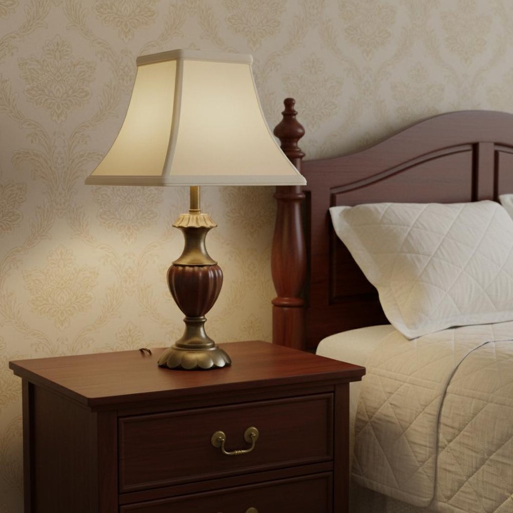 Ivory No Slub Innsbruck Square Lamp Shade