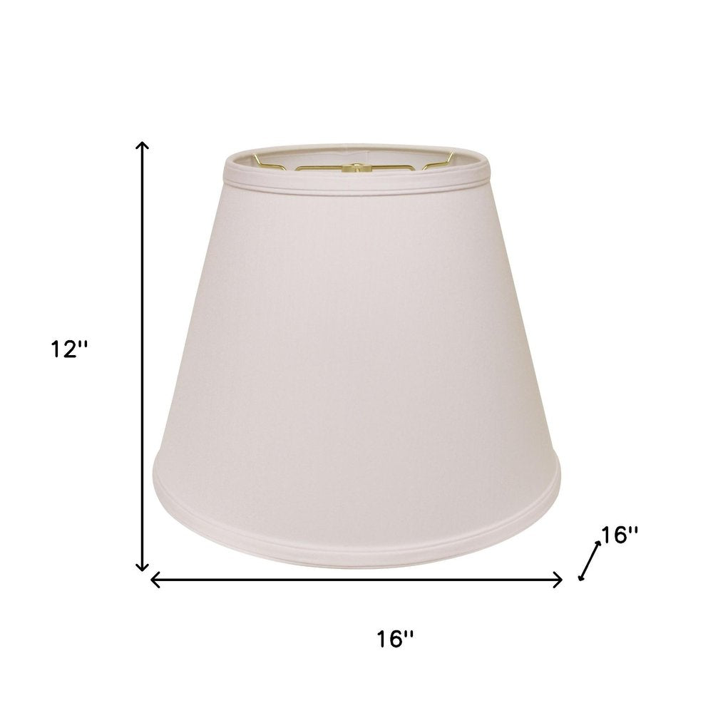 16" White Empire Deep Slanted No Slub Lampshade