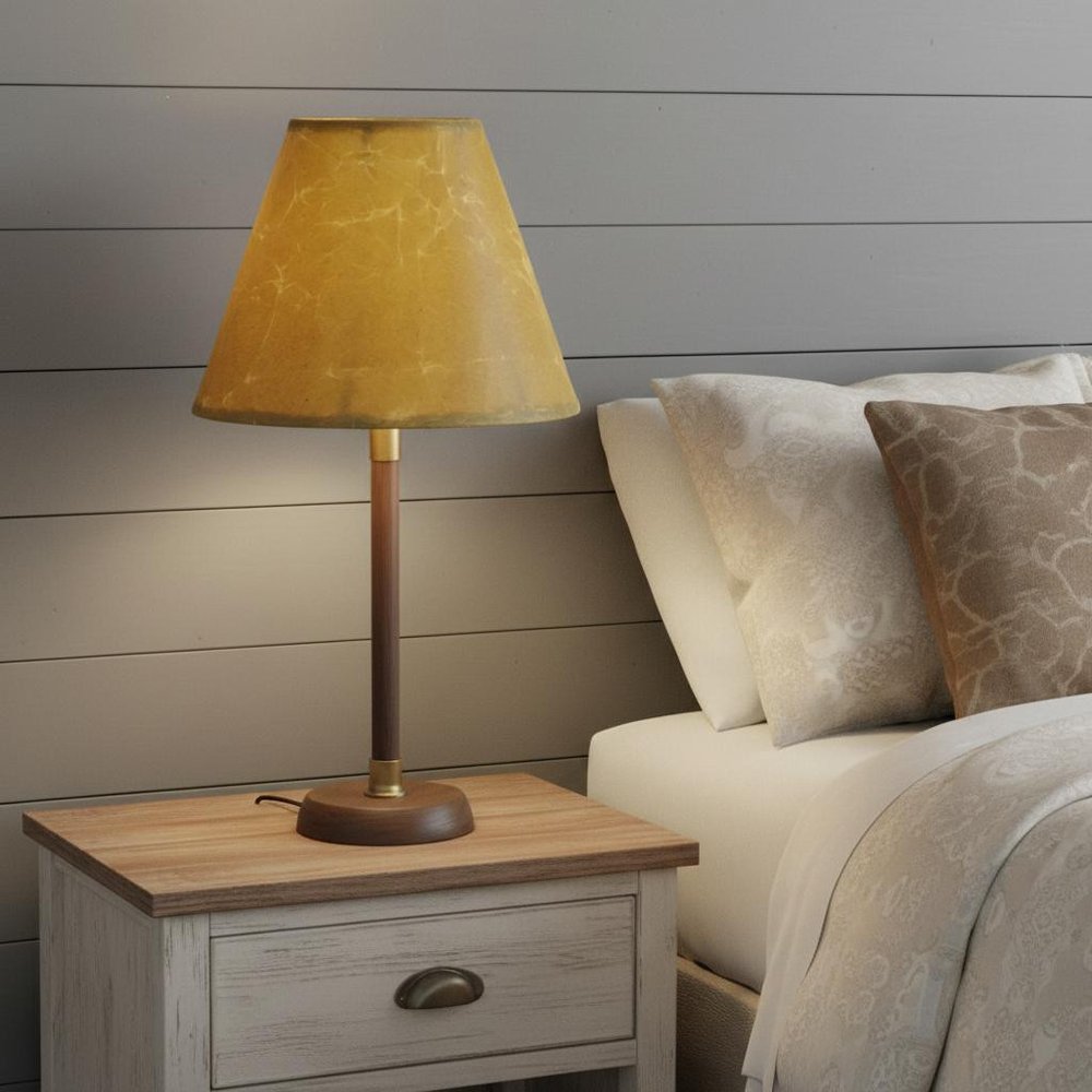 Brown Crinkle Oil Paper Empire Lamp Shade