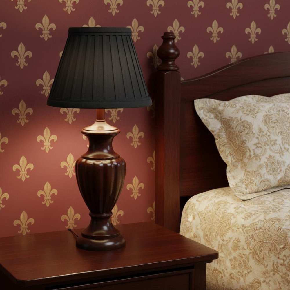 Black Silk Empire Lamp Shade