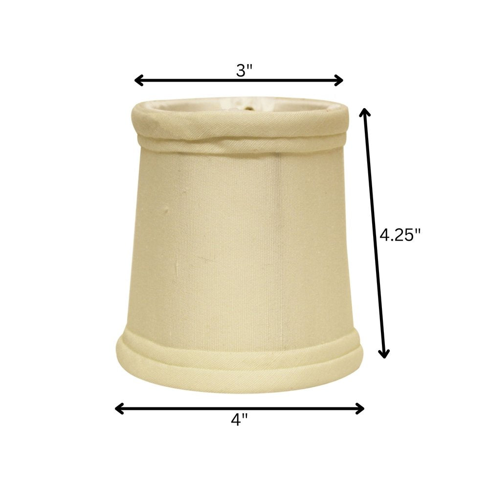 Ivory Tissue Shantung Drum Lamp Shade
