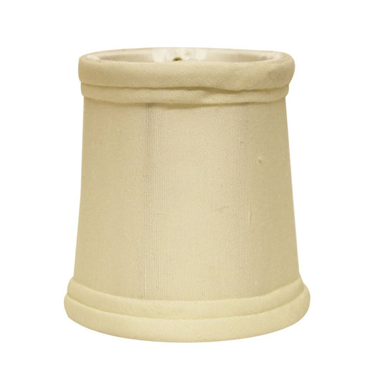 Ivory Tissue Shantung Drum Lamp Shade