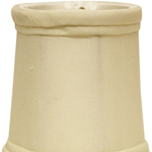 Ivory Tissue Shantung Drum Lamp Shade