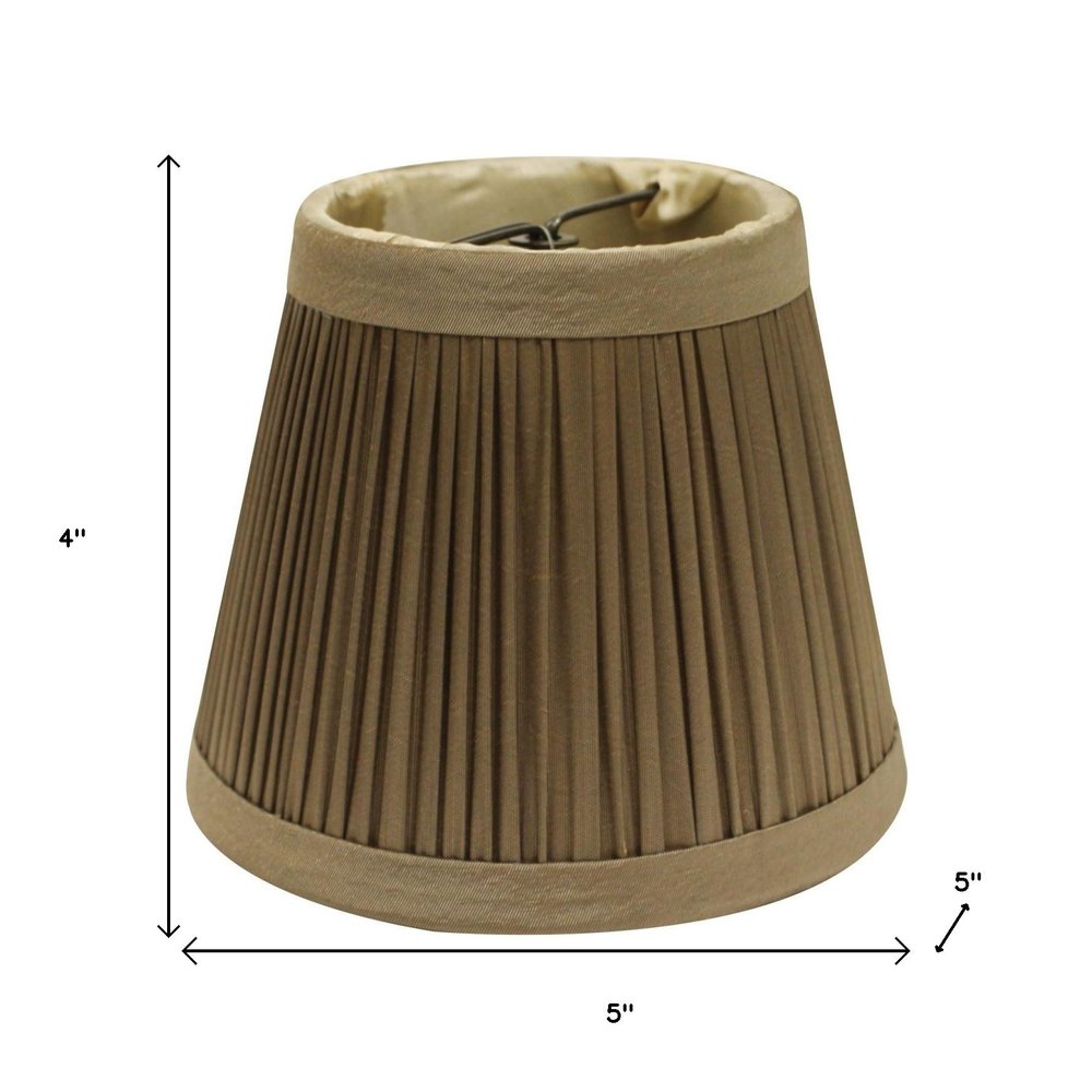 Ash Gray Taffeta Pleated Empire Lamp Shade