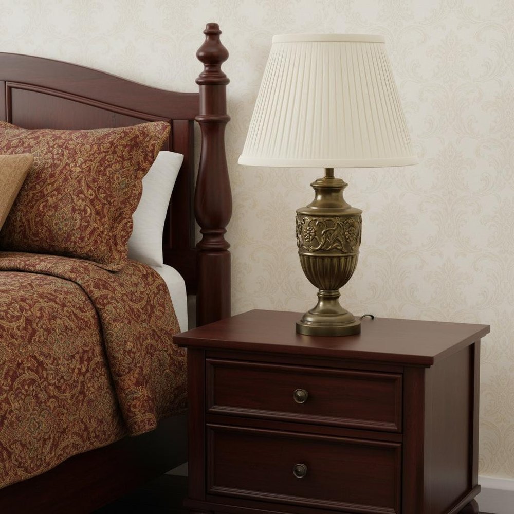 White Broadcloth Empire Lamp Shade