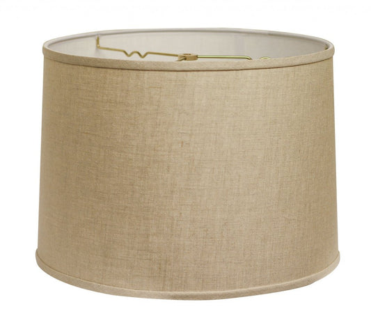 Dark Brown Linen Drum Lamp Shade