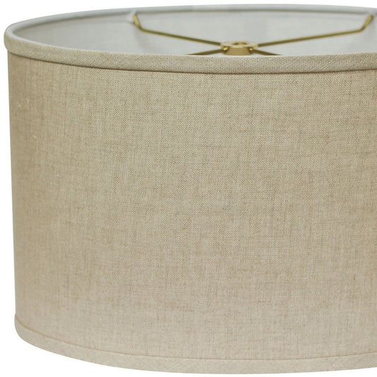 Dark Brown Linen Oval Lamp Shade