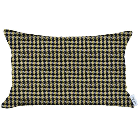 12" X 20" Yellow Lumbar Throw Pillow Cover